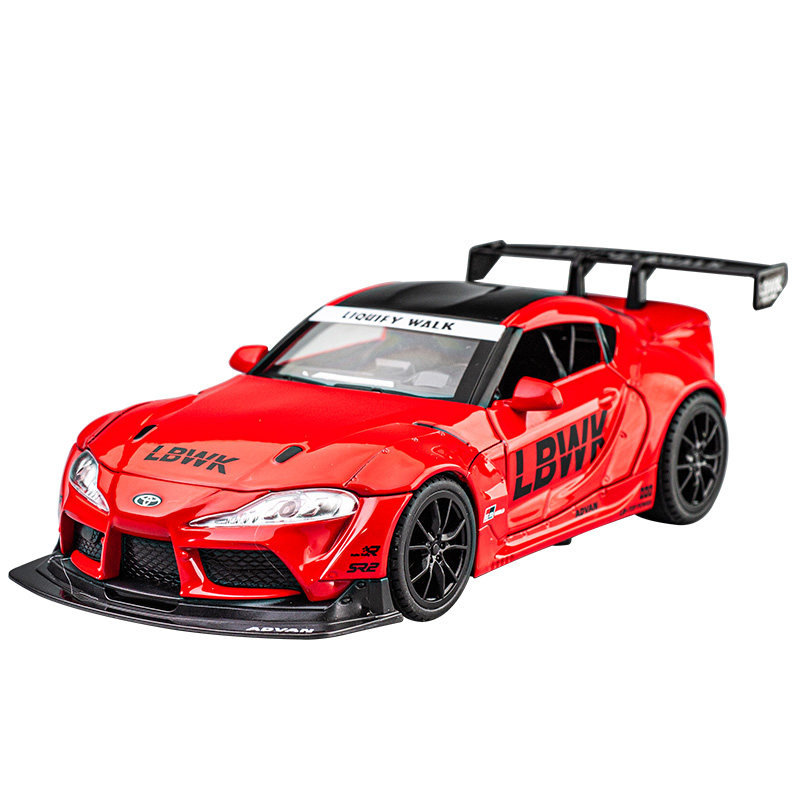 丰田牛魔王Supra跑车合金模型车 儿童玩具车礼物1:24仿真汽车模型