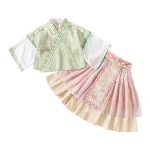 兮兮家汉服女童秋款魏晋风嫦娥仙女套装小女孩中国风超仙古装清筱