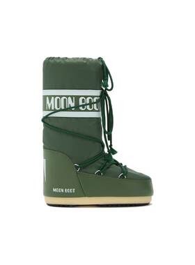 Moon Boot2025秋冬新款男女同款不分左右绿色ICON尼龙高筒雪地靴