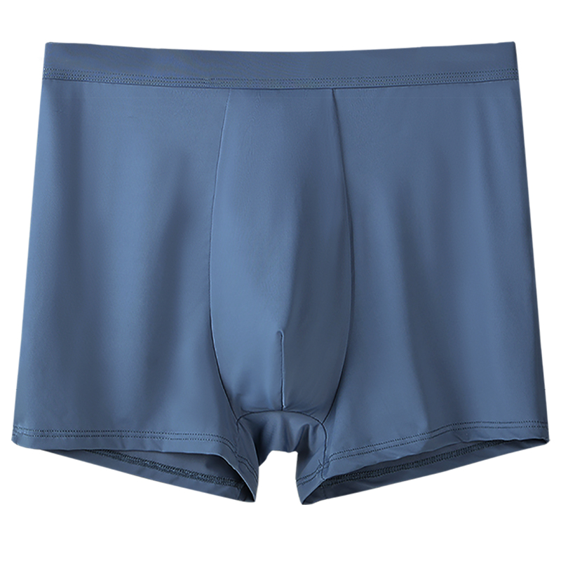冰丝高腰深裆内裤男士大码胖子宽松平角弹力薄舒适裤头透气短裤衩