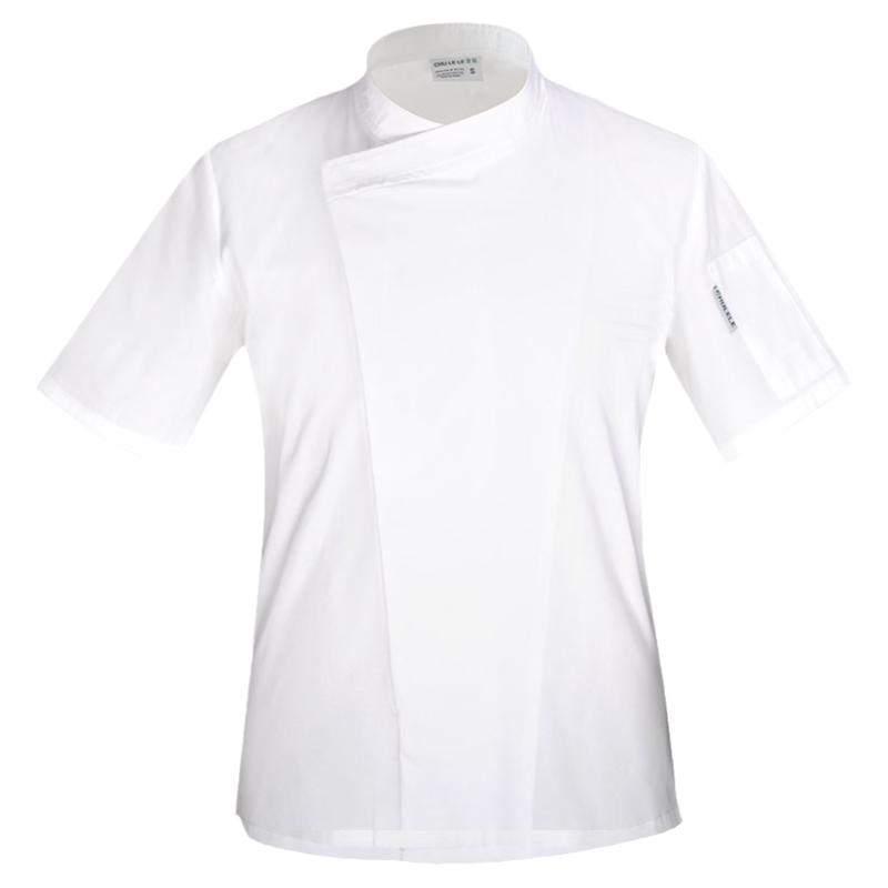 乐乐酒店大码厨师服短袖夏季套装