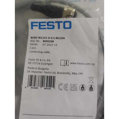 询价-FESTO 费斯托模块电源连接线缆，NEBU-M12G5