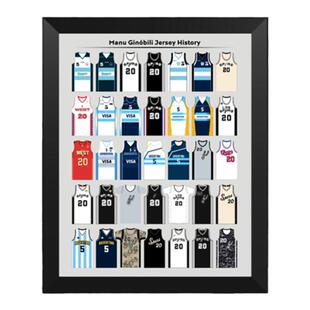 马刺吉诺比利生涯球衣相框 照片墙 篮球球迷礼品装饰品