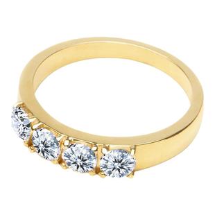 DIAMOND FOUNDRY【培育】百分甜蜜圆钻时尚钻石女戒美国真钻 25*4