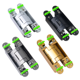 铜道中人隐形门合页液压缓冲自动关门暗门十字铰链静音开关180度