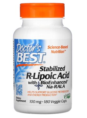 Doctor's Best稳定右旋R-硫辛酸含D生物素葡萄糖和能量产生