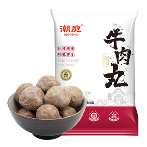 推荐拍10件潮庭潮汕牛肉牛筋丸火锅食材烧烤正宗潮汕特产150g