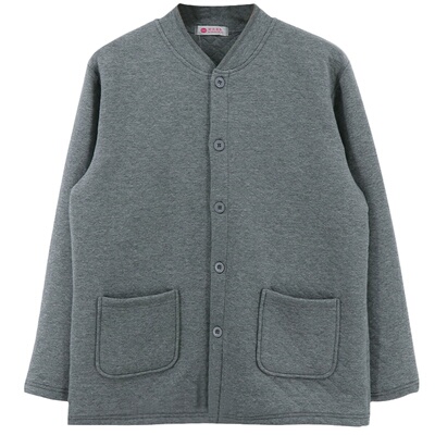 男加肥中老年人三层开襟春秋内衣