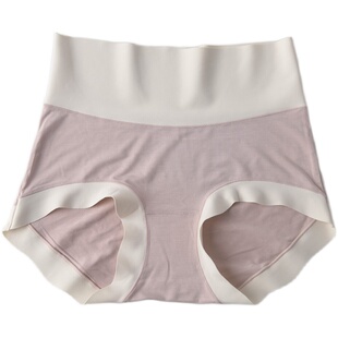 高腰收腹兰精莫代尔棉纯色内裤女透气包臀抗菌女士三角裤大码女式