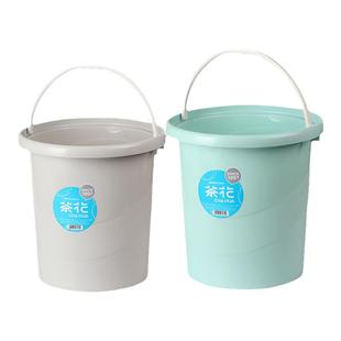 茶花装水桶塑料桶大容量带盖家用储水手提加厚学生宿舍洗澡洗衣桶