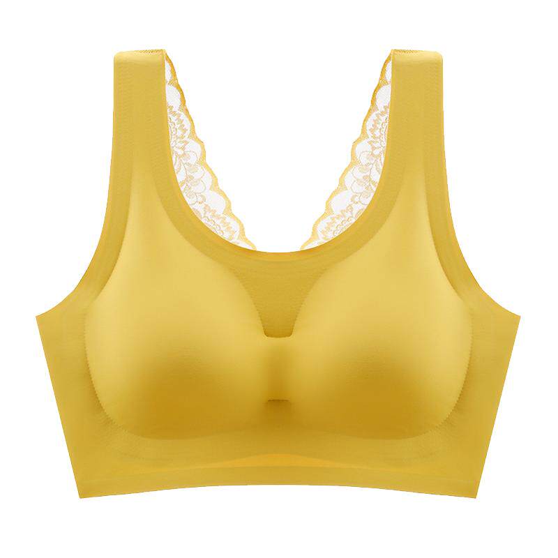 泰国乳胶内衣女无痕无钢圈小胸聚拢文胸蕾丝背心式美背胸罩夏薄款