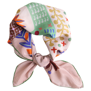 「一的法则」灵性设计手工精卷100%桑蚕丝双绉工艺丝巾发带通勤女