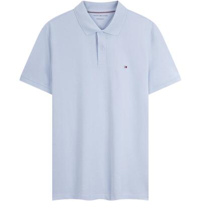 Tommy男装珠地网眼纯色短袖POLO