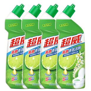 【下拉享优惠】超威洁厕剂亮滑香水柠檬香氛马桶除臭去污500g*4瓶