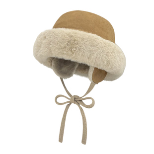 东北防寒护耳帽子女冬季高级感加绒加厚毛绒渔夫帽骑车防风雷锋帽