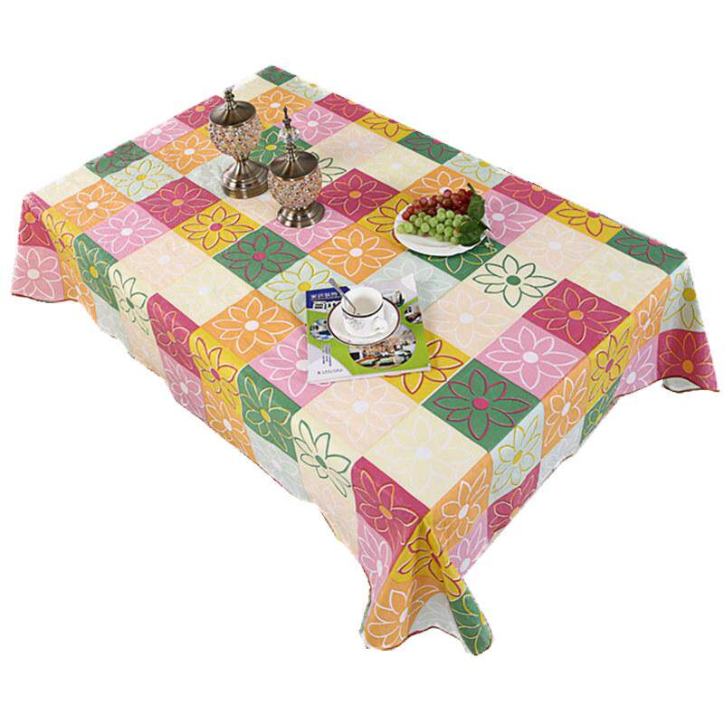 防水防油桌布正方形长方形圆形家用免洗防烫田园餐桌布pvc茶几布