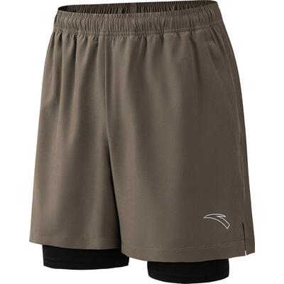 安踏速干假两件运动跑步短裤