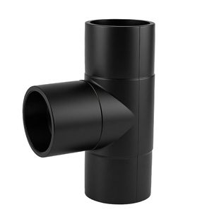 PE等径三通给水管接头配件对接式75灌溉管材变径热熔63排水管承插