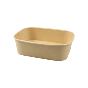 一次性牛皮纸方盒外卖便当快餐盒加厚长方形饭盒环保沙拉碗打包盒