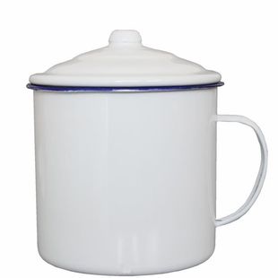 订制加厚搪瓷杯怀旧马克杯搪瓷杯子复古怀旧老式大茶缸子水杯带盖
