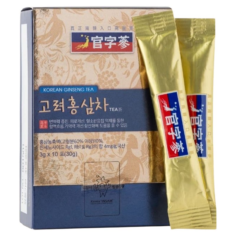 官字参 高丽红参茶套装30gx6盒共60包补充营养养生补气提神强体魄