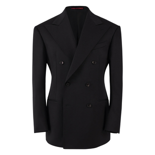 Acme cultum绅士盔甲纯羊毛骑兵呢双排扣西服套装男正装结婚礼服