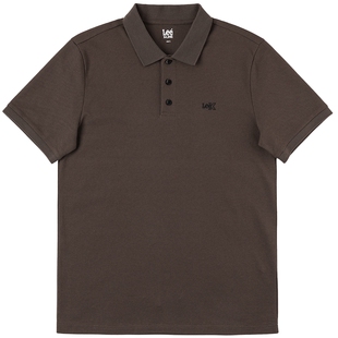 Lee26春夏新品索罗娜复古翻领刺绣Logo设计男防晒短袖polo衫休闲