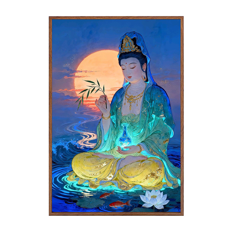 观音菩萨diy数字油画手工填色画