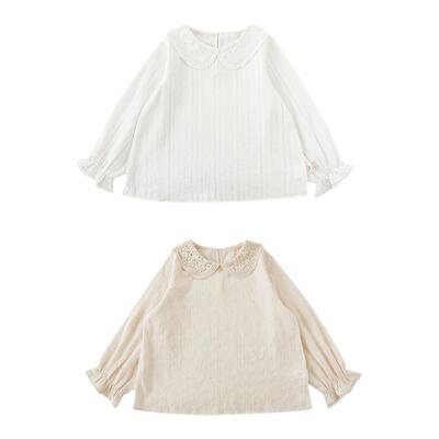 幼悠女童春款纯色衬衫