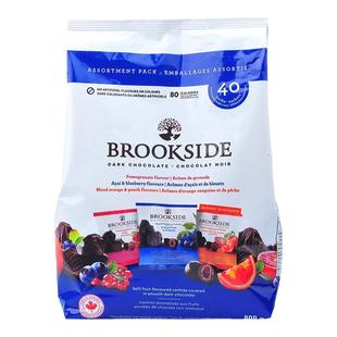 加拿大进口零食Brookside贝客诗蓝莓汁水果味夹心巧克力豆850g