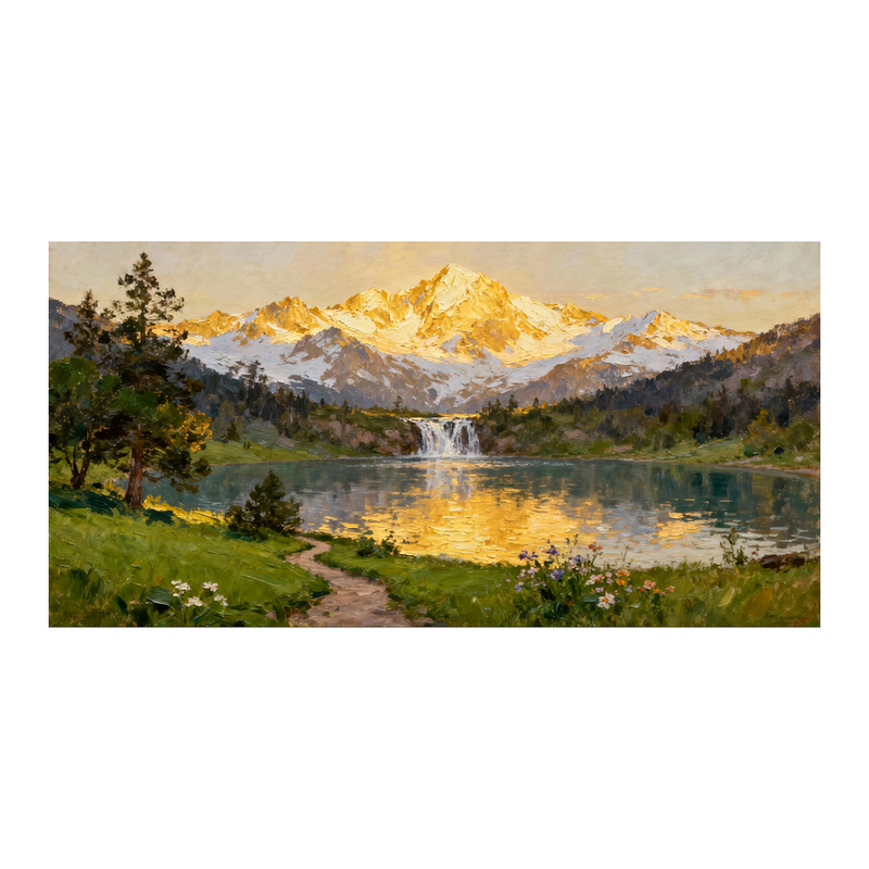 可班艺术纯手绘油画聚宝盆风景画