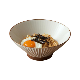 稻森拉面碗家用高级感陶瓷泡面碗大碗日式斗笠喇叭宽口螺蛳粉碗