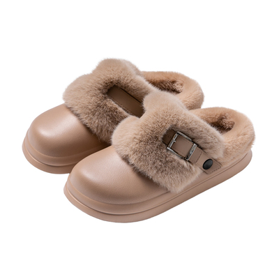 防水勃肯棉拖鞋女款时尚保暖防滑
