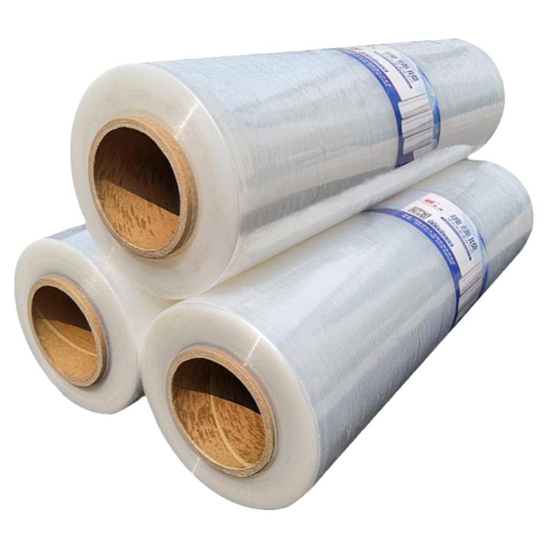 pe纏繞膜50cm大卷工業(yè)用拉伸膜打包膜包裝膜塑料包裝打包薄膜加厚