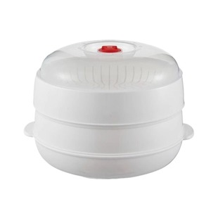 微波炉蒸笼加热速食容器蒸盒家用带盖蒸馒头包子耐高温微波炉速食