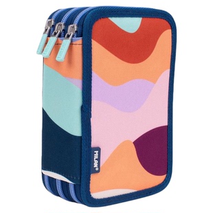 西班牙MILAN米兰官方笔袋学生文具盒大容量拉链式帆布铅笔盒ins风儿童多口袋铅笔盒