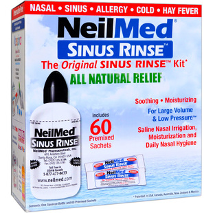 NeilMed洗鼻器成人专用鼻腔冲洗器鼻塞鼻炎洗鼻壶家用生理海盐水