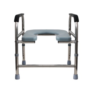 不锈钢加固老人坐便椅孕妇防滑家用移动马桶坐便器残疾人坐便架子