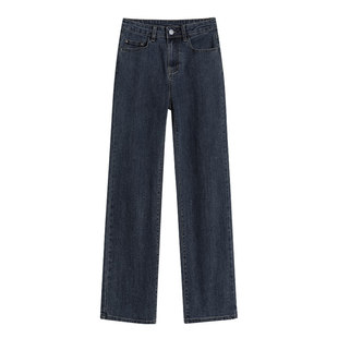 九分烟管裤女2026新款春季小个子蓝灰八分修身高腰显瘦直筒牛仔裤