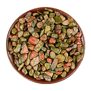 天然花绿宝碎石摆件绿柱石原石标本矿物小颗粒供佛曼扎鱼缸造景石