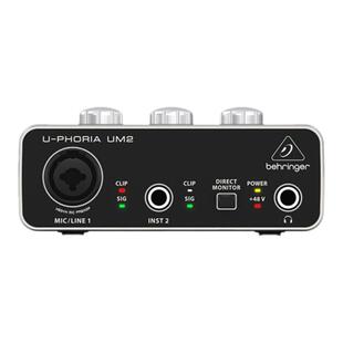 BEHRINGER 百灵达 UM2 USB外置声卡专业录音电脑主播唱歌直播专用