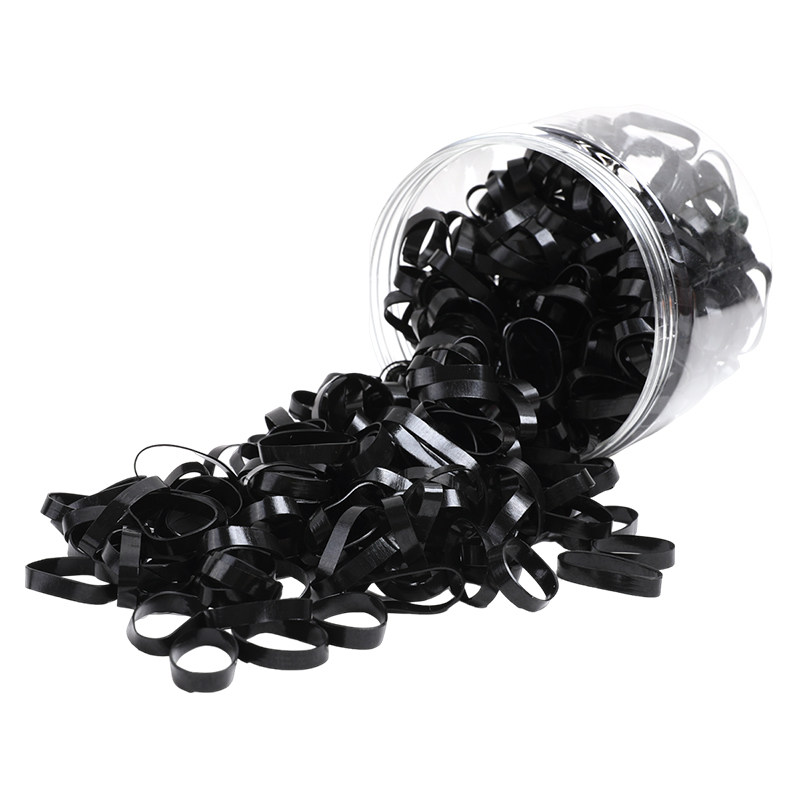 橡皮筋女扎头发加粗加厚小发圈一次性高弹力耐用黑色胶圈头绳头饰