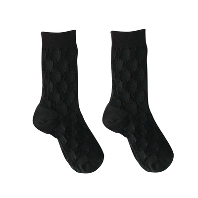 不会丢的袜子女浮雕中筒袜