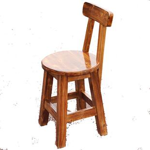 全实木家用餐椅吧凳中式家用靠背椅酒吧餐厅吧椅现代简约原木椅子