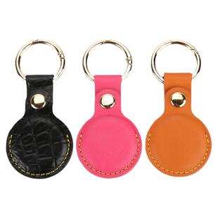 真皮门禁卡套小区出租屋感应卡套Airtag保护套防丢器钥匙扣环