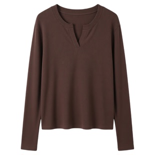 大码巨好看的上衣秋冬美拉德色独特漂亮女装200斤胖MM加绒针织T恤