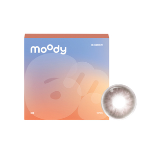 moody美瞳高透氧硅水凝胶瑰木棕中小直径彩色隐形眼镜日抛6片
