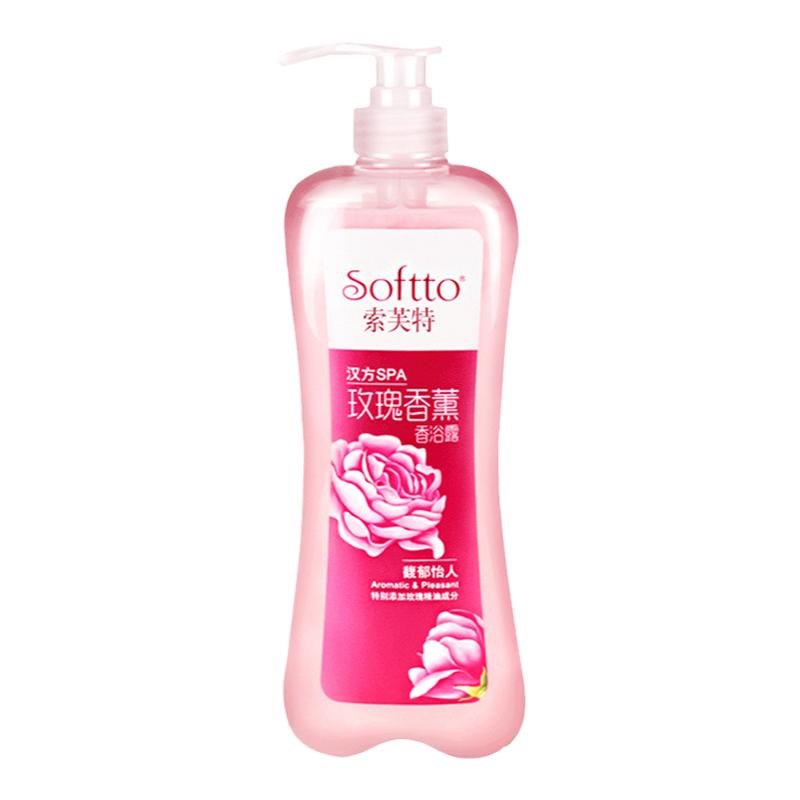 索芙特玫瑰香氛沐浴露1L清洁沐浴乳果香泡沫细腻丰富绵密男女士
