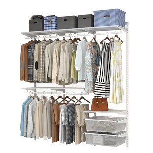 金属衣柜带门开放式自由组合步入衣柜卧室定制走入式开放衣帽间