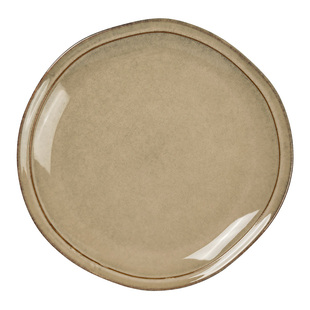 浅盘家用日式餐具高级感盘子复古风大盘陶瓷盘西餐牛排盘碗盘套件